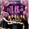 15th Birthday Decorations for Girls Happy Birthday Banner Pink Decorations for A Party Birthday Backdrop for Women view 3
