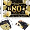 80th Happy Birthday Banner Birthday Decorations for Men Birthday Party Decorations Birthday Backdrop view 2