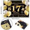 17th Happy Birthday Banner - Decorations for Men's Birthday Party view 2