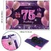 75th Birthday Decorations for Girls Happy Birthday Banner Pink Decorations for A Party Birthday Backdrop for Women view 2