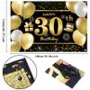 30th Happy Birthday Banner Decorations for Men - Party Backdrop view 2