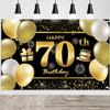 70th Birthday Banner - Decorations for Men - Party Backdrop view 1