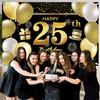 25th Happy Birthday Banner Birthday Decorations for Men Birthday Party Decorations Birthday Backdrop view 3