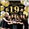 19th Happy Birthday Banner Birthday Decorations for Men Birthday Party Decorations Birthday Backdrop view 3