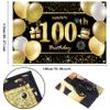 100th Happy Birthday Banner - Decorations for Men - Party Backdrop view 2