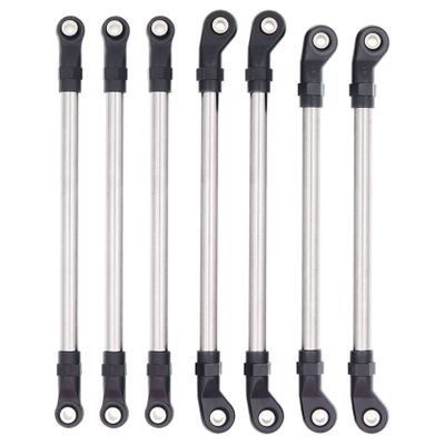 Treehobby (6mm Rod Diameter) Stainless Steel Full Car Tie Rod Kit RC Metal Connecting Rod Kit Compatible with Redcat GEN8 M4 1/10 RC Car Upgrade Parts