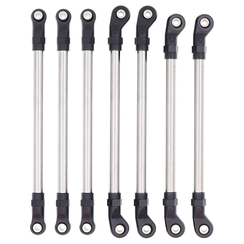Treehobby (6mm Rod Diameter) Stainless Steel Full Car Tie Rod Kit RC Metal Connecting Rod Kit Compatible with Redcat GEN8 M4 1/10 RC Car Upgrade Parts