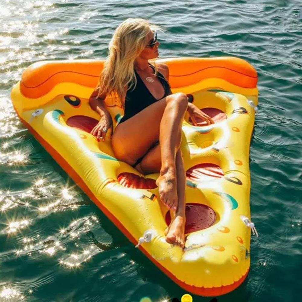 Pool Float Airbeds Adult Water Toys Inflatable Pizza Floating Row Beach Seaside Pool Floating Bed Sofa Chair for Chilling in The Pool