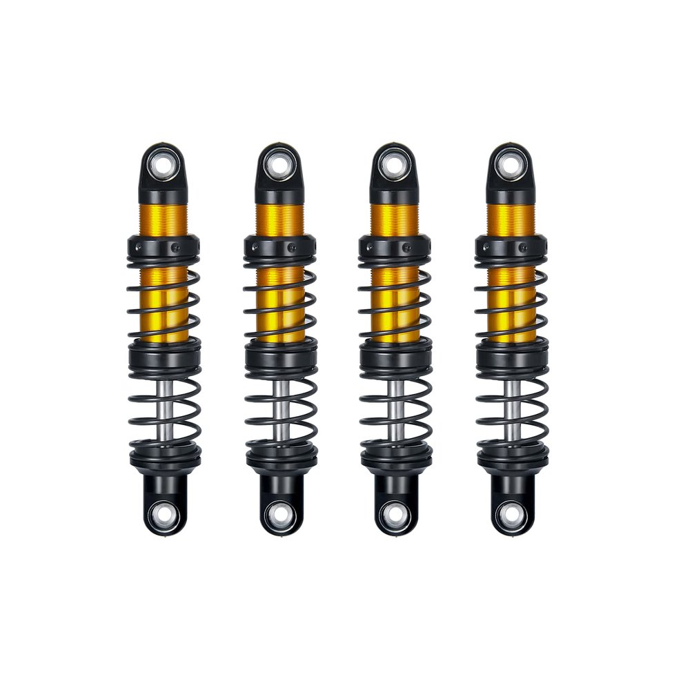 Que-T 4pcs Aluminum Alloy RC Shock Absorber for Axial Scx10 90046 D90 Trx4 Wraith 1/10 Crawler Car (70mm)