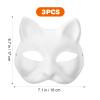 Alipis Diy Hand Painted Blank Cat Face Mask for Kids Paintable Paper Mache Animal Mask for Halloween Masquerade Costume Party and Classroom Creative Play 6.7X7 Inch Lightweight view 4