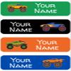 128 Monster Trucks Custom Kid Name Label for Daycare, Waterproof Dishwasher Safe, Personalized Name Sticker for Camp, School Supply, Baby Bottle, Lunch Boxes, Water Bottle, Cups(Pattern 1) view 1