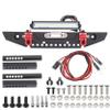 Treehobby Metal Front Bumper with LED Light RC Winch Mount Seat Compatible with Traxxas TRX-4 TRX4 Axial SCX10 90046 90047 RC4WD D90 TF2 1/10 RC Crawler Car Upgrade Part view 1