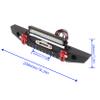 Treehobby Metal Front Bumper with LED Light RC Winch Mount Seat Compatible with Traxxas TRX-4 TRX4 Axial SCX10 90046 90047 RC4WD D90 TF2 1/10 RC Crawler Car Upgrade Part view 2
