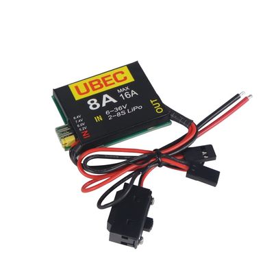 QWinOut UBEC-8A 2S-6S 6-36V BEC Dual UBEC 8A/16A 5.2/6.0/7.4v/8.4v Servo Separate Power Supply RC Car Airplane Robot (UBEC 8A)