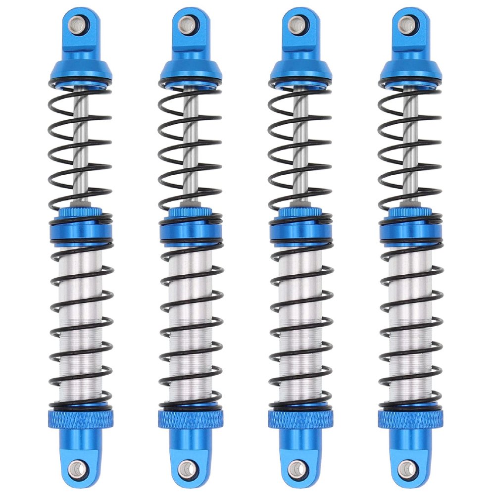 Treehobby 4Pcs Metal Shock Absorbers Oil Damper Adjustable RC Crawler Shock RC Damper Springs Compatible With 1/10 Axial SCX10 II 90046 Traxxas TRX4 RC4WD D90 TRX6 Redcat Gen 8 RC Crawler Car(100MM)