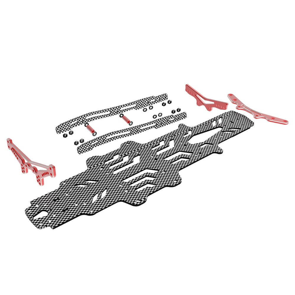 Carbon Fiber and Aluminum Upgrade Kit for MST RMX2.0S and RRX2.0S 1:10 RC Drift Car Silvery SSG verson
