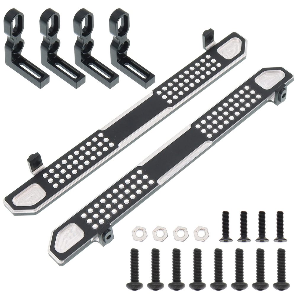 Treehobby 2-Pack Metal Side Pedal Step Foot-Plate Pedal Compatible with TRAXXAS TRX-4 TRX4 Defender Bronco 1/10 Scale RC Crawler Upgraded Parts