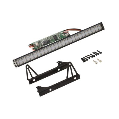 Treehobby Exquisite Colorful 50 LED Car Roof Light Double Row LED Light Front Bumper Lamp Wrangler Bracket Compatible with 1/10 1/8 Traxxas HSP Redcat HPI Axial Tamiya RC Model Car Upgrade Parts