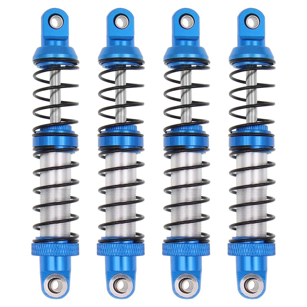 Treehobby 4Pcs Metal Shock Absorbers Oil Damper Adjustable RC Crawler Shock RC Damper Springs Compatible With 1/10 Axial SCX10 II 90046 Traxxas TRX4 RC4WD D90 TRX6 Redcat Gen 8 RC Crawler Car (80MM)