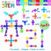 CreateView 114pcs Suction Cup Bath Toys for Kids Toddlers Family Game - Preschool Learning Sensory Montessori Classroom Stocking Stuffers for Ages 3-8 Bathtub Window Toys for Autism view 3