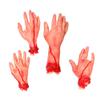 4pcs Halloween Scary Broken Hand Prank Props Realistic Severed Human Parts Haunted House Decorations Fake Body Parts Bones view 1