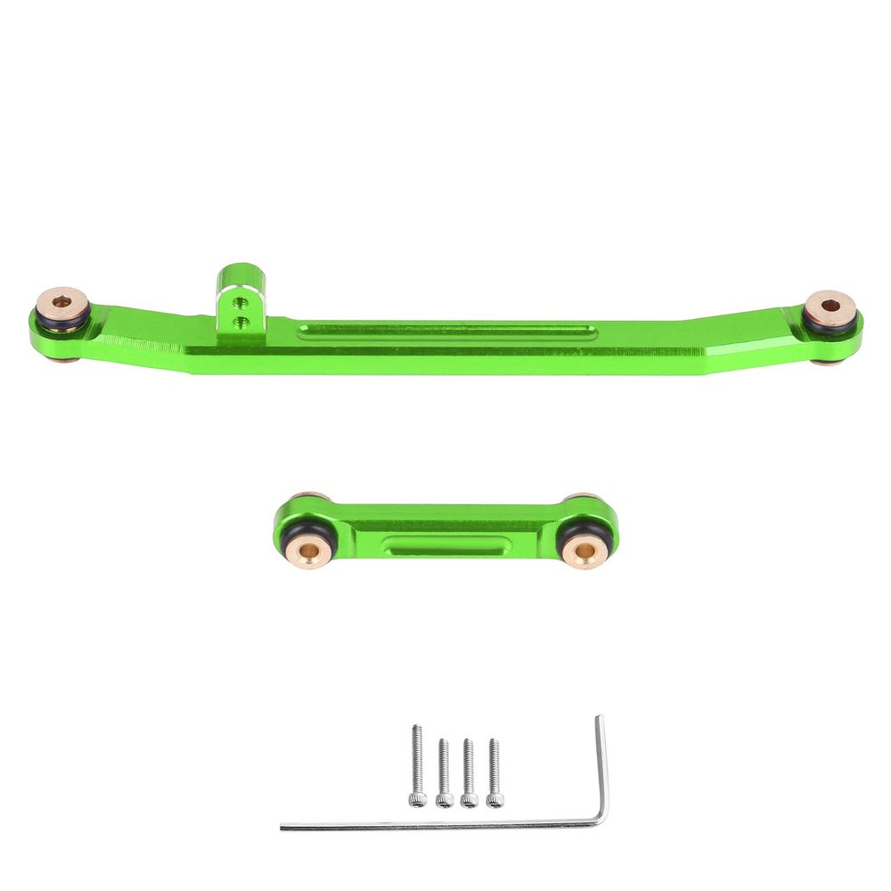 AllinRC Steering Links Aluminum Steering Linkages for Axial SCX24 C10 Gladiator Bronco Wrangler Deadbolt (Green)