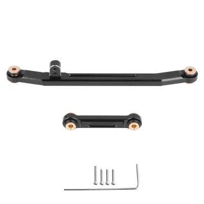 AllinRC SCX24 Steering Links Aluminum Steering Linkage Set High-Tightening Links for Axial SCX24 1/24 Upgrades (Black)