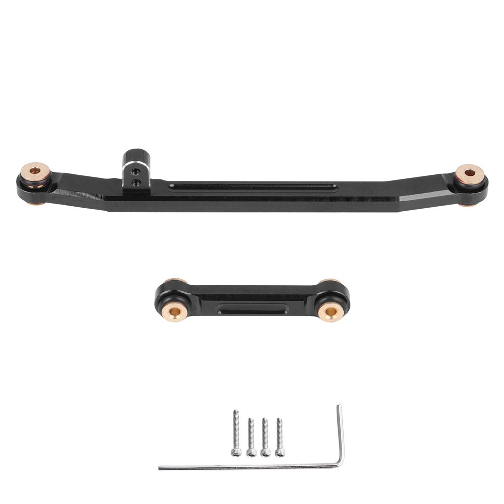 AllinRC SCX24 Steering Links Aluminum Steering Linkage Set High-Tightening Links for Axial SCX24 1/24 Upgrades (Black)