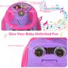 HONEY JOY Ride On Push Car, Foot to Floor Ride On Sliding Car Push Handle & Detachable Guardrail, Sound & Lights, Under Seat Storage, Push Cars for Toddlers 1-3, Gift for Kids Boys Girls(Pink) view 3