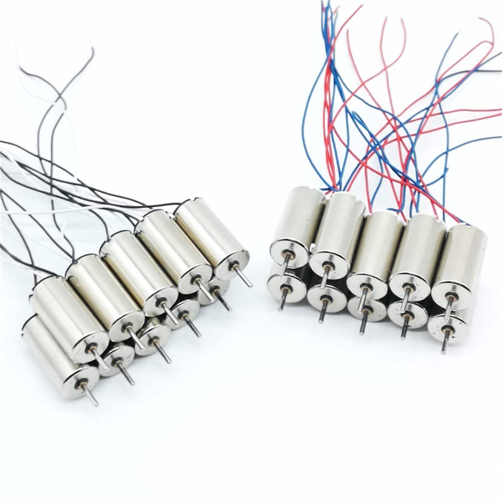 Racing Drone 1020 Brush Motor 10x20mm Coreless 7.4V 2S Motor10x20mm Motor UAV Motor For XK K130 Helicopter JD-11 Motor - (Speed(RPM): 10PC Black And White)