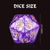 20 Sided DND Dice,D20 Giant Polyhedral Dice,55mm Titan Large Pearl Color D20 Dice,20 Sided Cube D&D Dice Set for Dungeons and Dragons, RPG, MTG Table Games(Purple-Pearl Series) view 2
