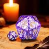 20 Sided DND Dice,D20 Giant Polyhedral Dice,55mm Titan Large Pearl Color D20 Dice,20 Sided Cube D&D Dice Set for Dungeons and Dragons, RPG, MTG Table Games(Purple-Pearl Series) view 4