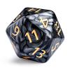 20 Sided DND Dice,D20 Giant Polyhedral Dice,55mm Titan Large Pearl Color D20 Dice,20 Sided Cube D&D Dice Set for Dungeons and Dragons, RPG, MTG Table Games(Black-Pearl Series) view 1