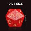 20 Sided DND Dice,D20 Giant Polyhedral Dice,55mm Titan Large Pearl Color D20 Dice,20 Sided Cube D&D Dice Set for Dungeons and Dragons, RPG, MTG Table Games(Red-Pearl Series) view 2
