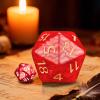 20 Sided DND Dice,D20 Giant Polyhedral Dice,55mm Titan Large Pearl Color D20 Dice,20 Sided Cube D&D Dice Set for Dungeons and Dragons, RPG, MTG Table Games(Red-Pearl Series) view 4