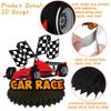 12Pcs Race Car Birthday Centerpieces for Children Car Racing Decorations for Race Car Birthday Supplies Race Car Party Supplies view 3