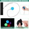 Jerify Wrist Balls on a String with Elastic String Return Ball Bulk Flashing Wristband Toys LED Birthday Party Favors for Birthday Halloween Christmas (24 Pieces) view 2