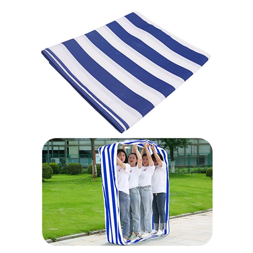 Playing Run Mat Blue Striped Oxford Running Mat, Teamwork Game Props, Funny Games Props (Size : Adult-6M/20FT)