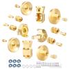 AllinRC SCX24 Brass Upgrades Set Steering Knuckles Wheel Weights Extended Hex Adapter Front Rear Diff Cover & Ball Bearings for Axial 1/24 SCX24 (Gold) view 1