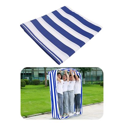 Playing Run Mat Blue Striped Oxford Running Mat, Teamwork Game Props, Funny Games Props (Size : Adult-8M//26FT)