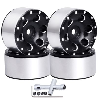 GoHobby 1.0 Beadlock Wheels 1" Micro Wheel Rims for All 1/24 Scale Axial SCX24 RC Crawler Car Upgrades Accessories