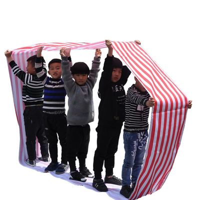 Playing Run Mat Oxford Cloth Running Mat, Multiplayer Cooperative Game Props, Suitable for Adults and Children, Red White Stripes (Size : Adult-11M//36FT)
