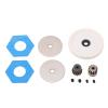 Dilwe 1/10 RC Car Spur Gear, 56T Spur Gear with 13T Gear, RC Upgrade Replacement Parts for Axial SCX10 RC Crawler Car, RC Diff Differential Main Metal Spur Gear (White) view 1