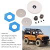 Dilwe 1/10 RC Car Spur Gear, 56T Spur Gear with 13T Gear, RC Upgrade Replacement Parts for Axial SCX10 RC Crawler Car, RC Diff Differential Main Metal Spur Gear (White) view 3