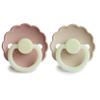 FRIGG Daisy Night SilkySoft Silicone Baby Pacifier | Made in Denmark | BPA-Free (Blush/Cream, 6-18 Months) view 2