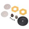Dilwe 1/10 RC Car Spur Gear, 56T Spur Gear with 13T Gear, RC Replacement Accessories Upgrade Parts for Axial SCX10 RC Crawler Car(Black) view 1