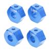 SPYMINNPOO RC Wheel Hex Drive Hub Adaptor with Locknut, 12mm Wheel Drive Hex Hub Adapters Replaacement Compatible with 1/10 4x4 Dtampede Dlash 2WD(Blue) view 2