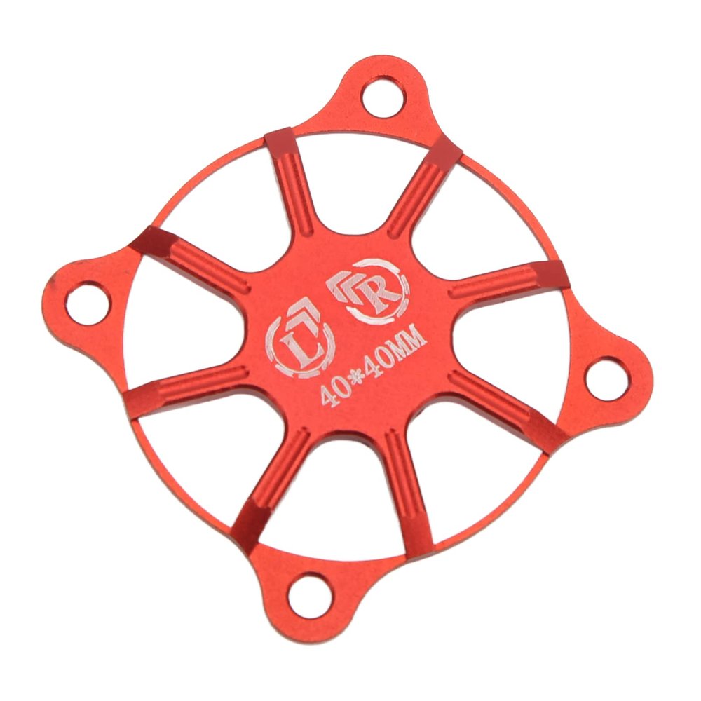 Dilwe RC Cooling Fan Cover, RC Cooling Fan Cover 40x40mm Aluminium Alloy Protective Accessory Part Electric Motor Cooling Fan Cover for RC Car Boat Motor(Red)