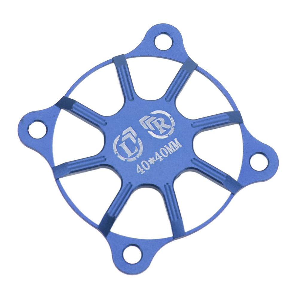 Dilwe RC Cooling Fan Cover, RC Cooling Fan Cover 40x40mm Aluminium Alloy Protective RC Accessories for Motor RC Car Parts(Dark Blue)