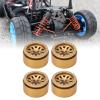 1.9Inch Beadlock Wheel, 4 Pcs Brass Heavy Crawler RC Wheel for SCX10 90046 AXI03007 D90 D110 TF2 1/10 RC Car view 3